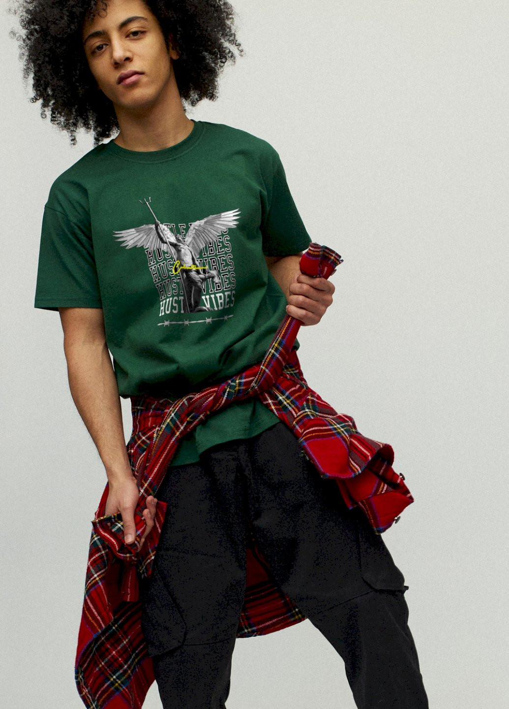 Темно-зеленая футболка мужская YAPPI