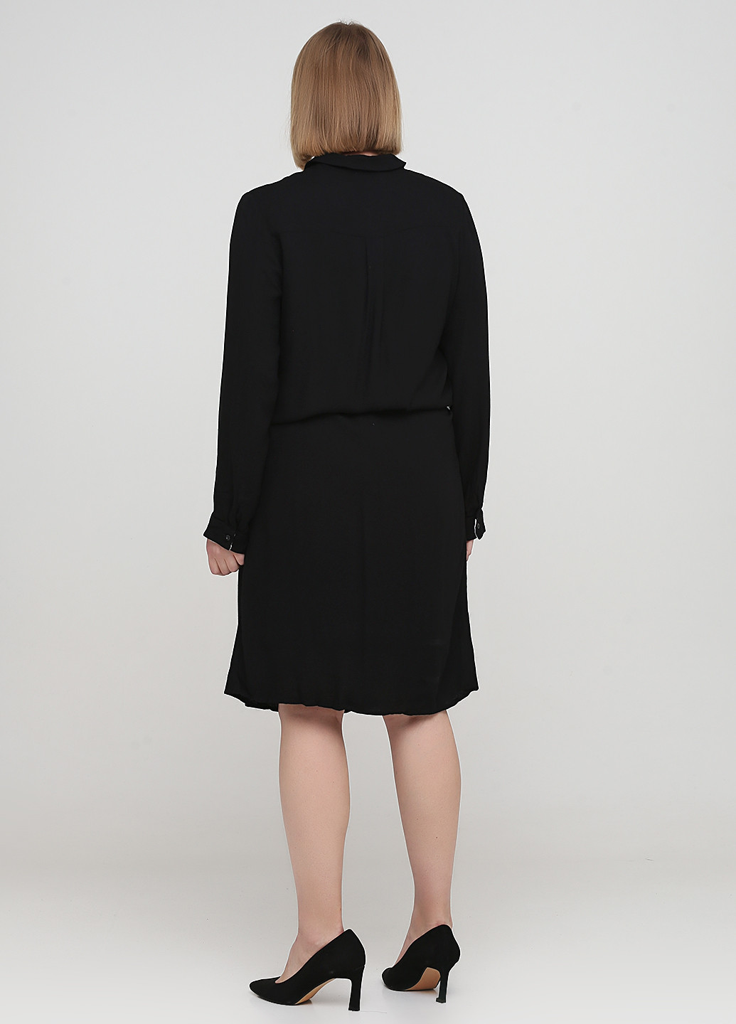Черное кэжуал платье рубашка Jacqueline Riu однотонное