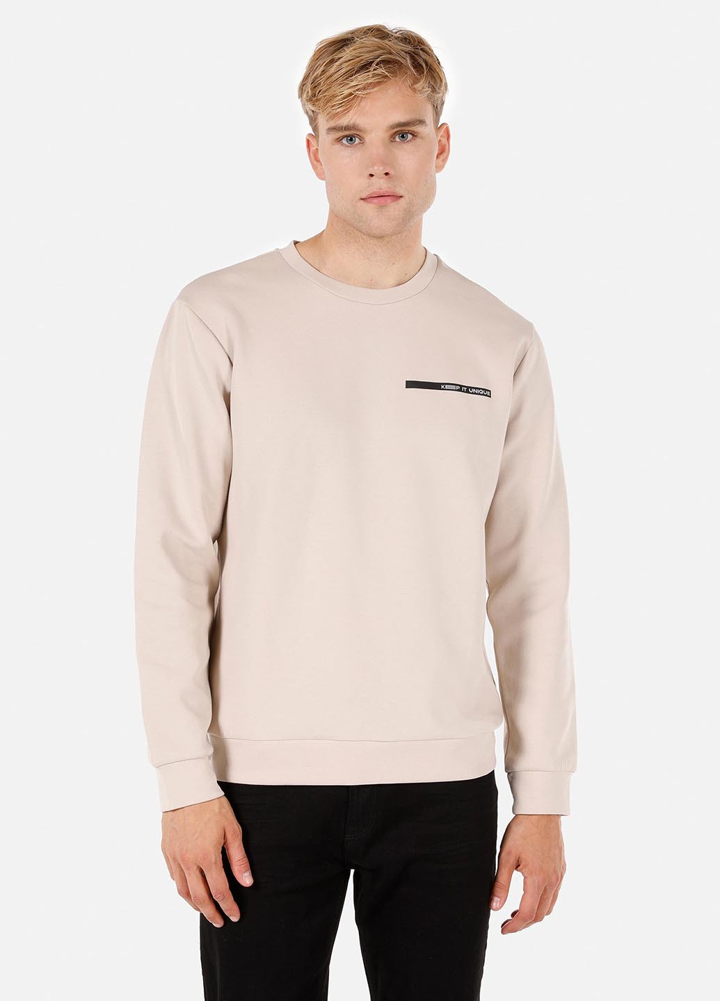 Бежевый свитшот Colin's однотонный без декора (343749597)