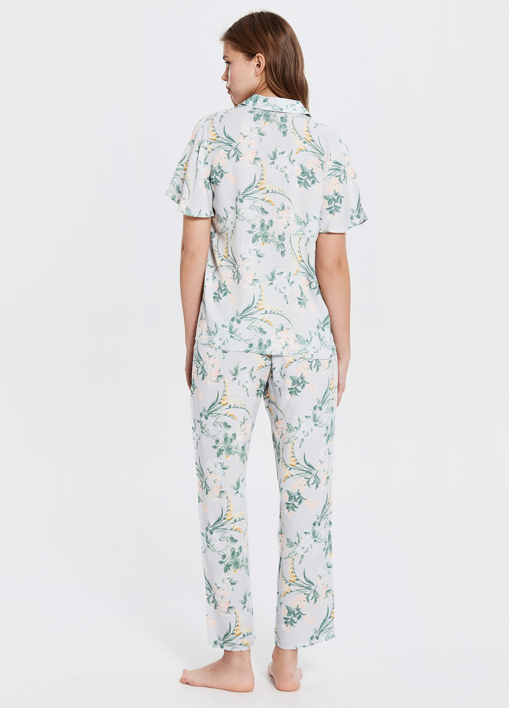 Мятная всесезон пижама (рубашка, брюки) рубашка + брюки LC Waikiki