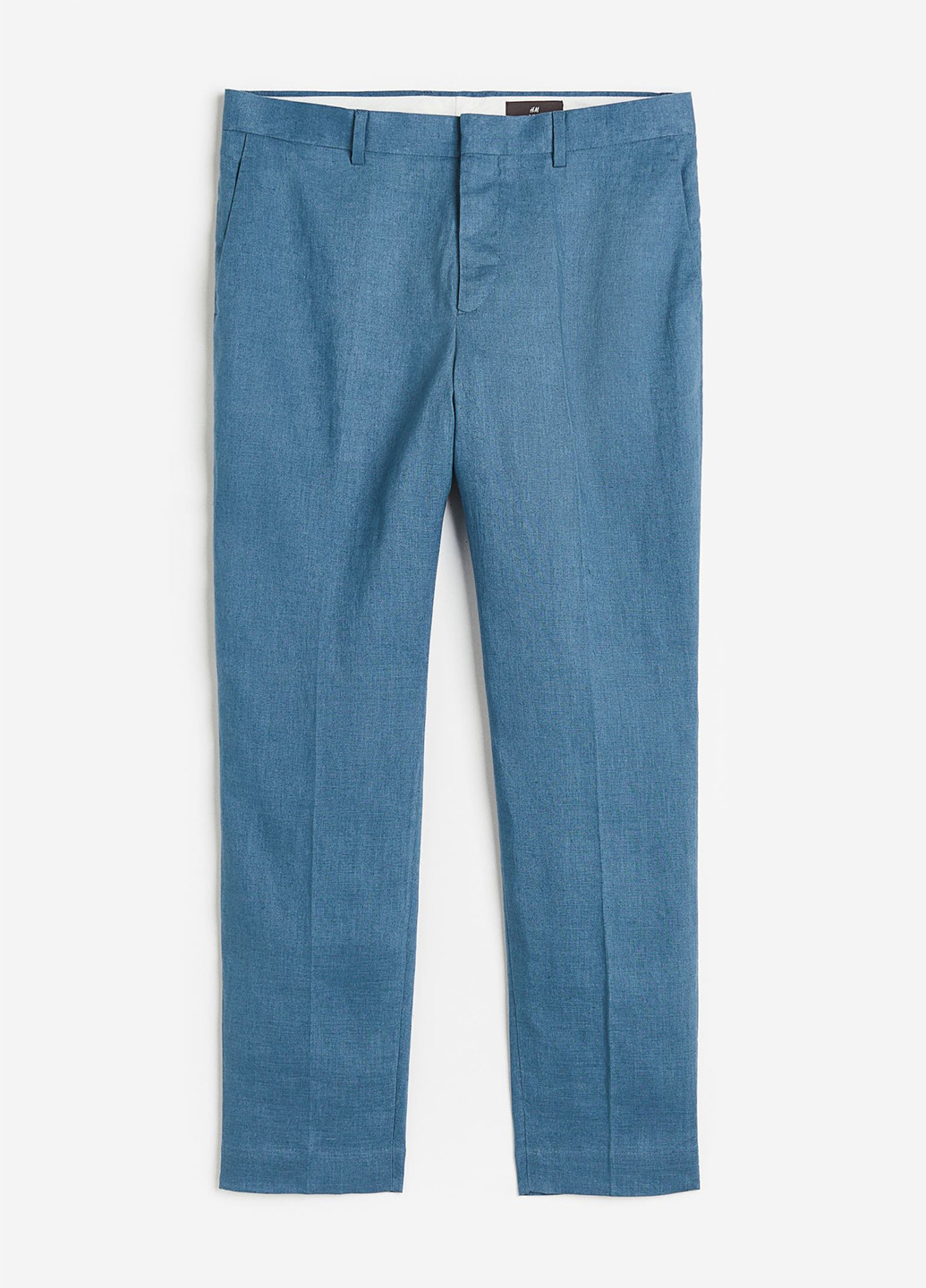 Голубые классические демисезонные прямые брюки H&M
