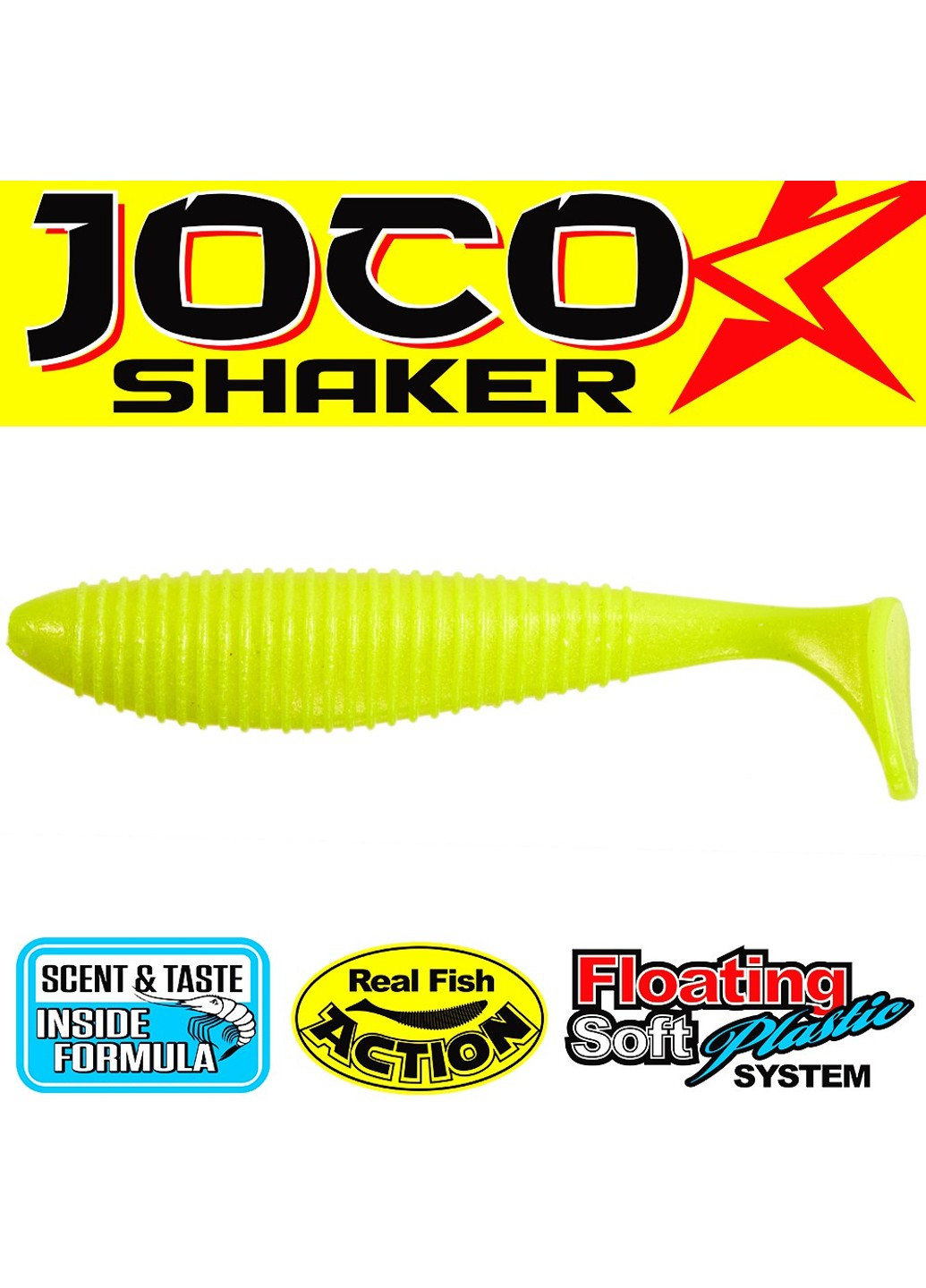 Силикон Joco Shaker 4.5in/ 114мм / 3шт / цвет F03 (140303-F03) Lucky John (252651640)