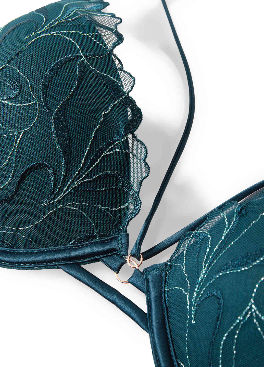 Темно-зелений бюстгальтер C&A з кісточками поліамід