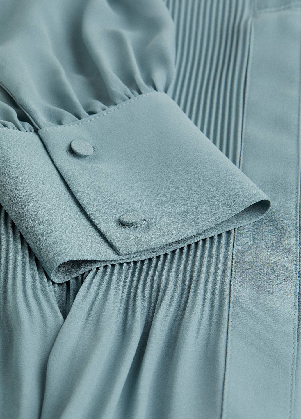 Сіро-голубий коктейльна, кежуал сукня а-силует, плісована, сукня-сорочка H&M однотонна