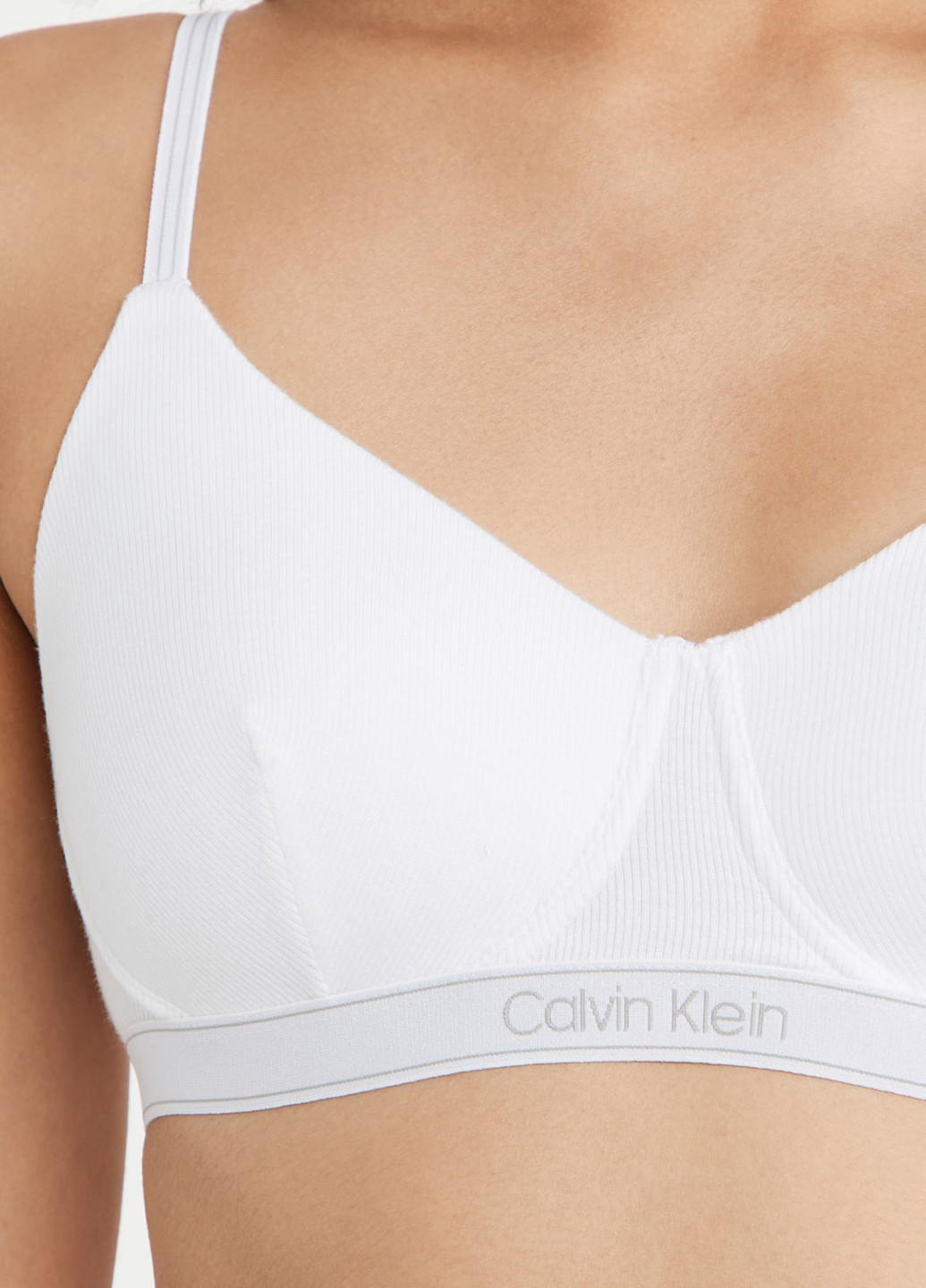Белый бюстгальтер Calvin Klein с косточками модал
