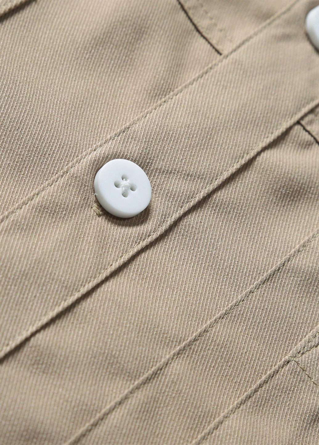 Оливковковая (хаки) классическая рубашка однотонная SHEIN