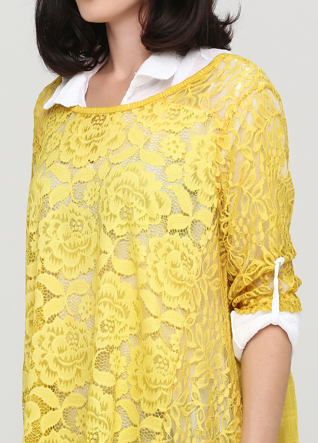 Желтый демисезонный комплект (туника, блуза) Made in Italy
