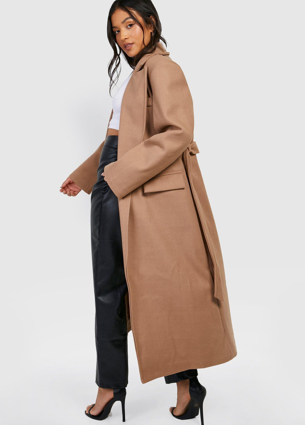 Світло-коричневе демісезонне Пальто Boohoo