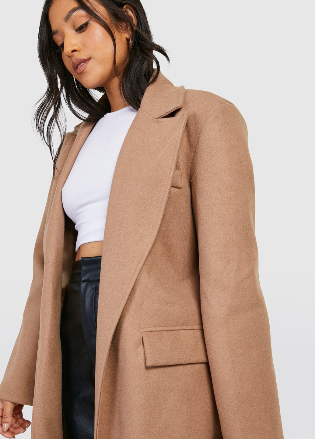 Світло-коричневе демісезонне Пальто Boohoo