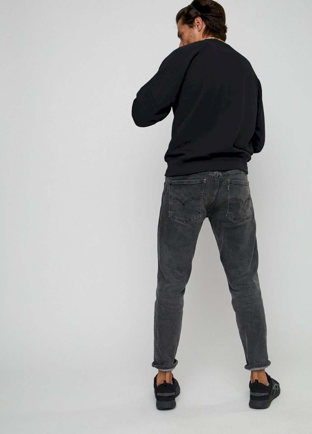 Свитшот мужской YAPPI - крой рисунок черный кэжуал - (250563830)