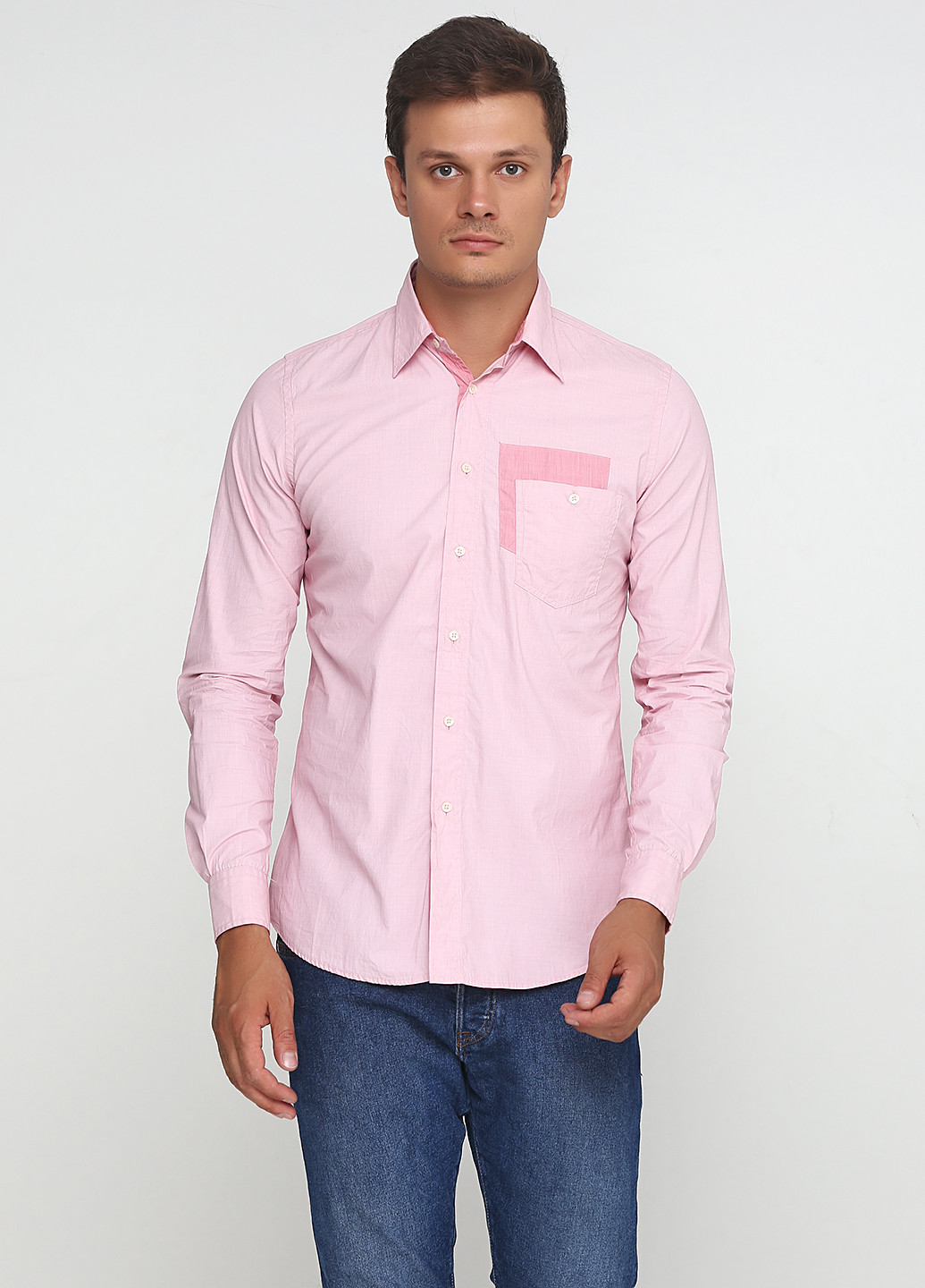 Светло-розовая кэжуал рубашка Daggs с длинным рукавом