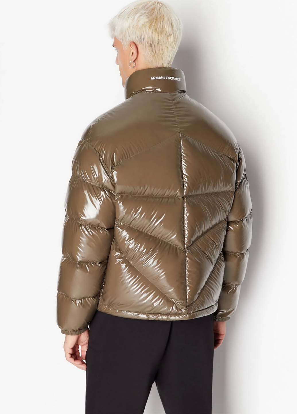 Коричневий зимній Пуховик Armani Exchange