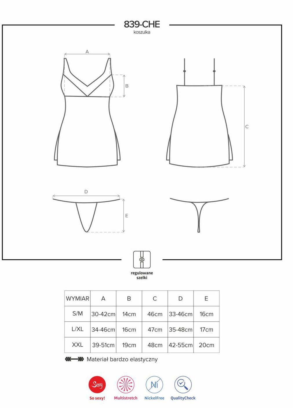 Сорочка (сорочка, стринги) Obsessive (233306818)