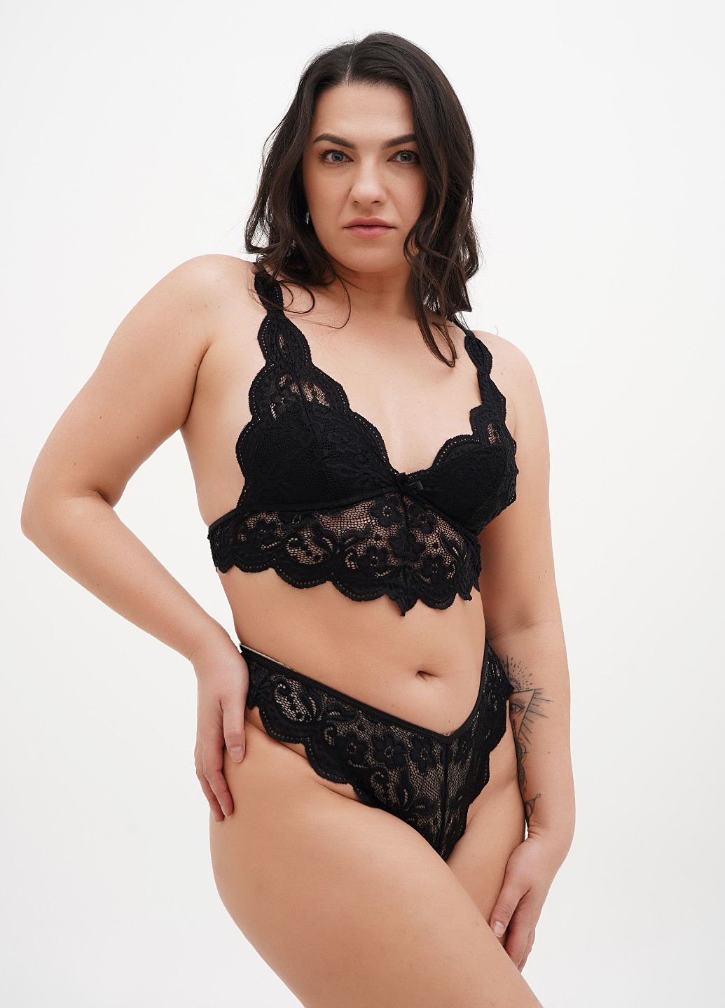 Чорний демісезонний комплект (бюстгальтер, трусики) Boohoo