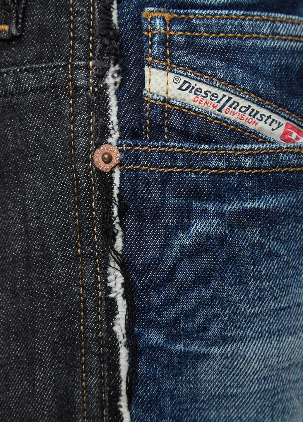 Черные демисезонные прямые джинсы Diesel