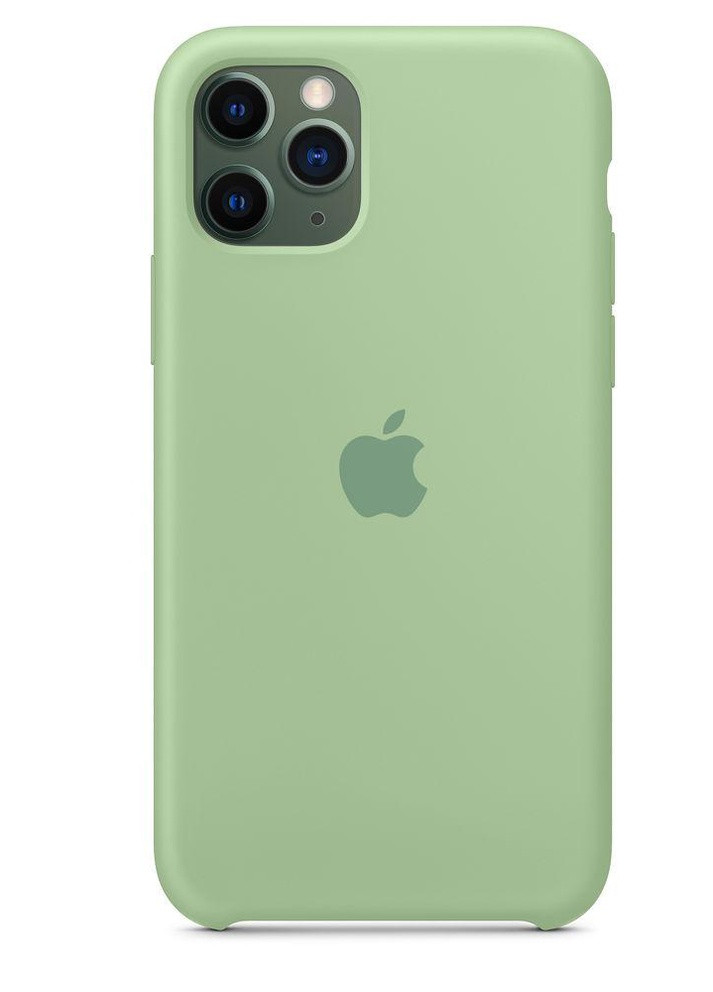 Чехол на Iphone 11 Pro Max цвет Green (1) Зеленый с микрофиброй 0880 Apple зелёный
