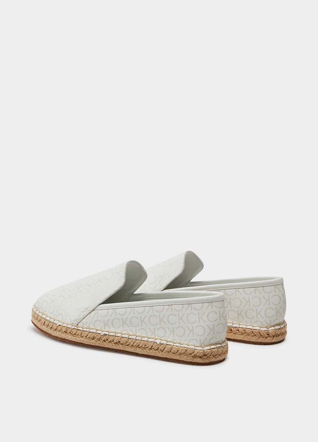 Белые эспадрильи Calvin Klein логотип джут (330222071)