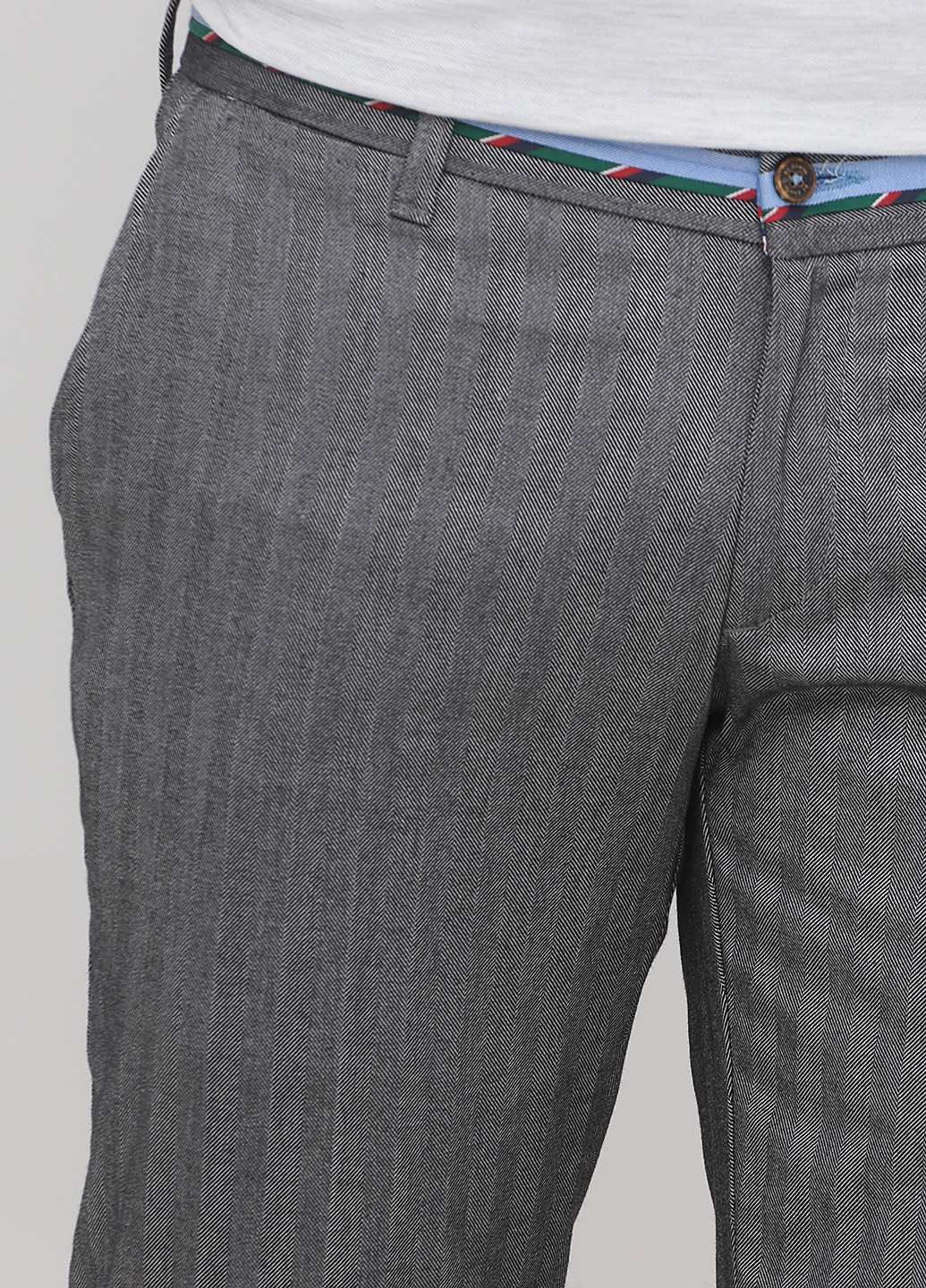 Серые кэжуал демисезонные зауженные брюки El Ganso