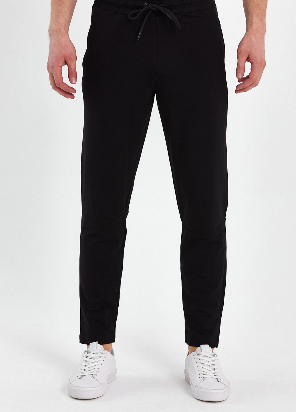 Черные спортивные демисезонные прямые брюки Trend Collection