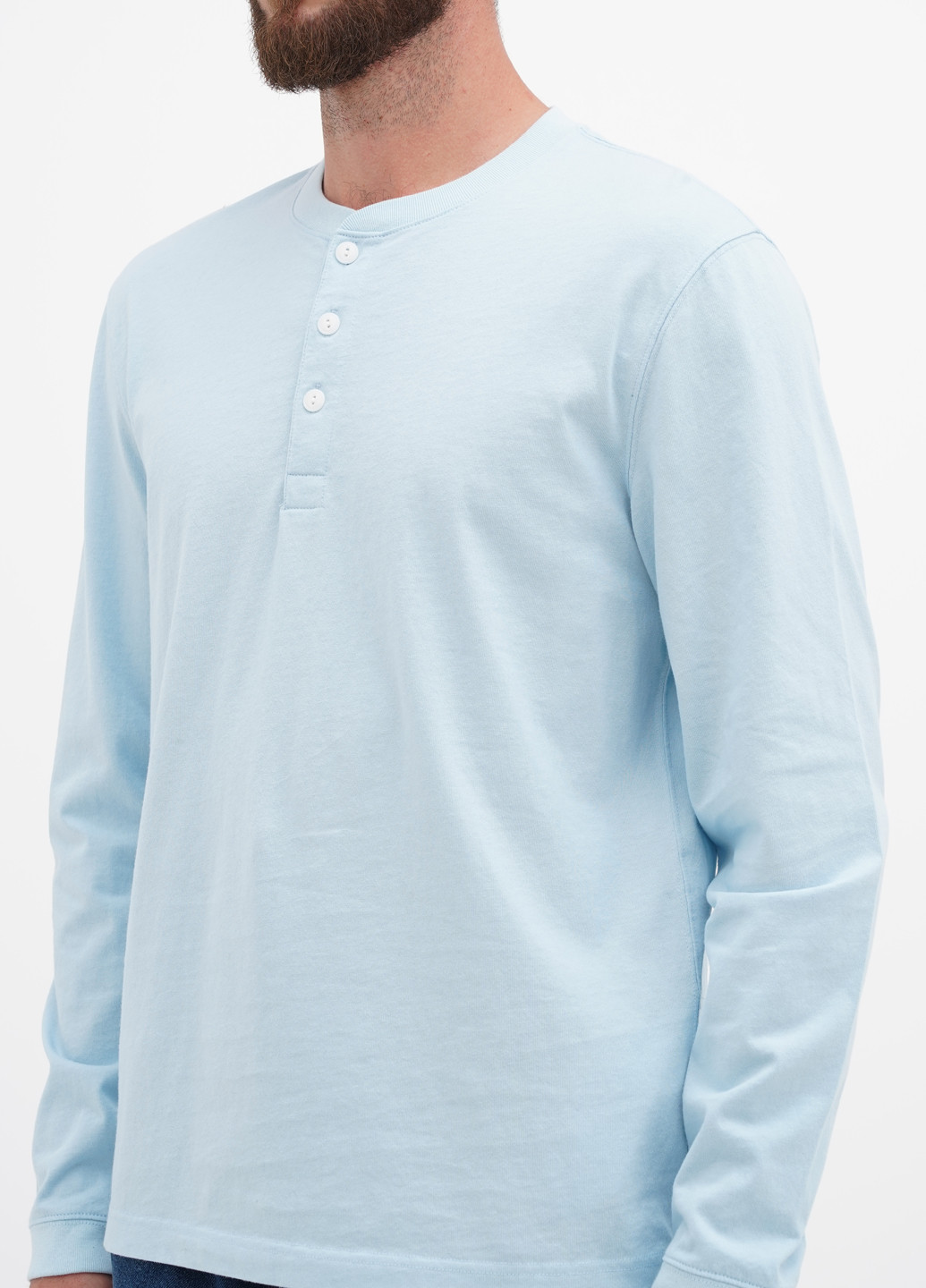 Голубой демисезонный кэжуал лонгслив J.Crew однотонный