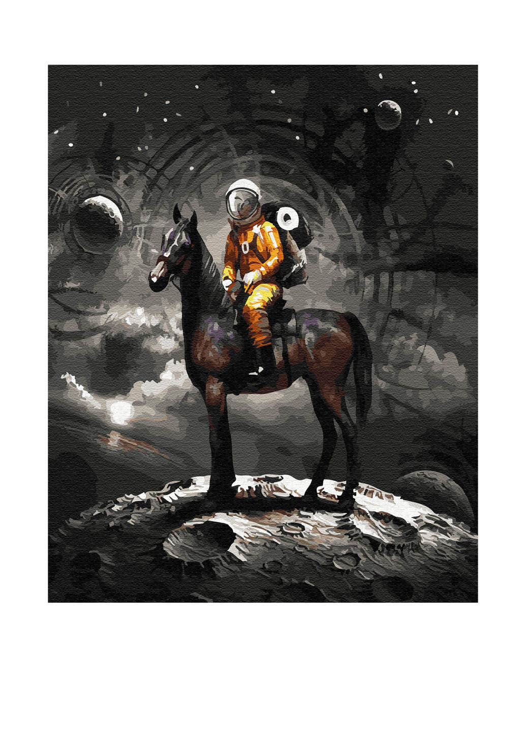 Картина по номерам Космический рыцарь, 40х50 см Brushme (163319916)