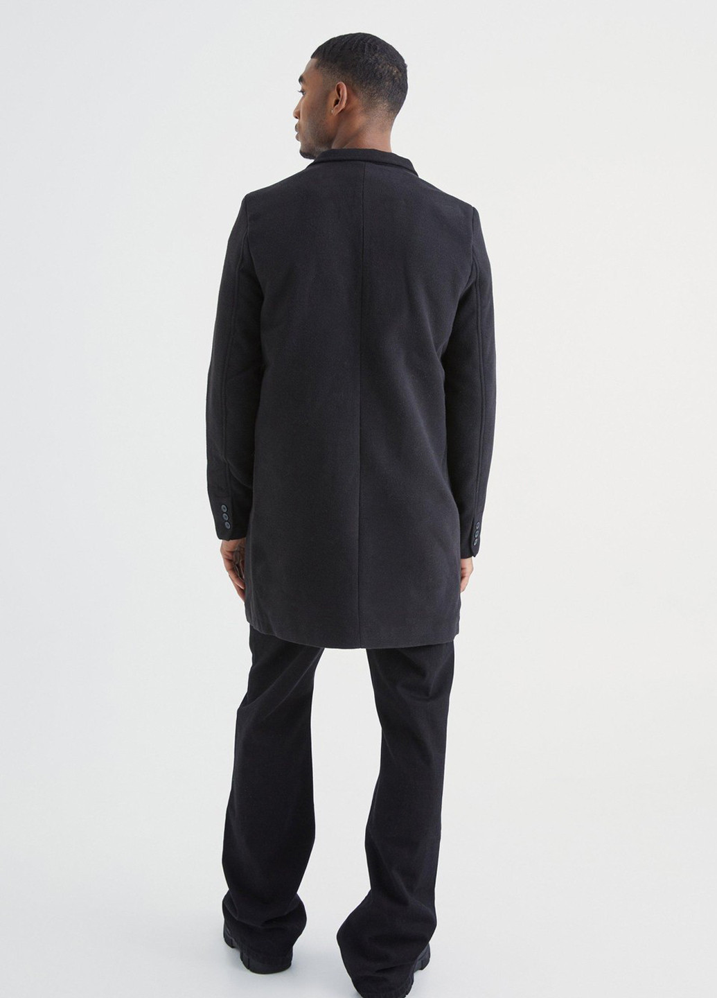 Чорне демісезонне Пальто однобортне Boohoo