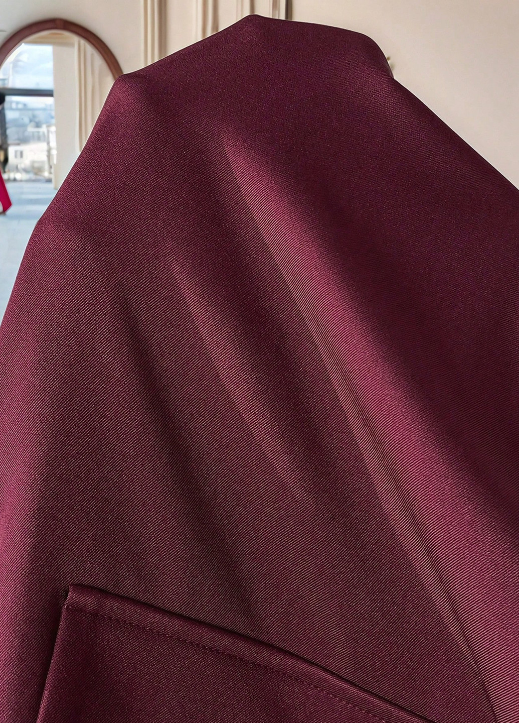 Бордовый женский жакет SHEIN однотонный - демисезонный