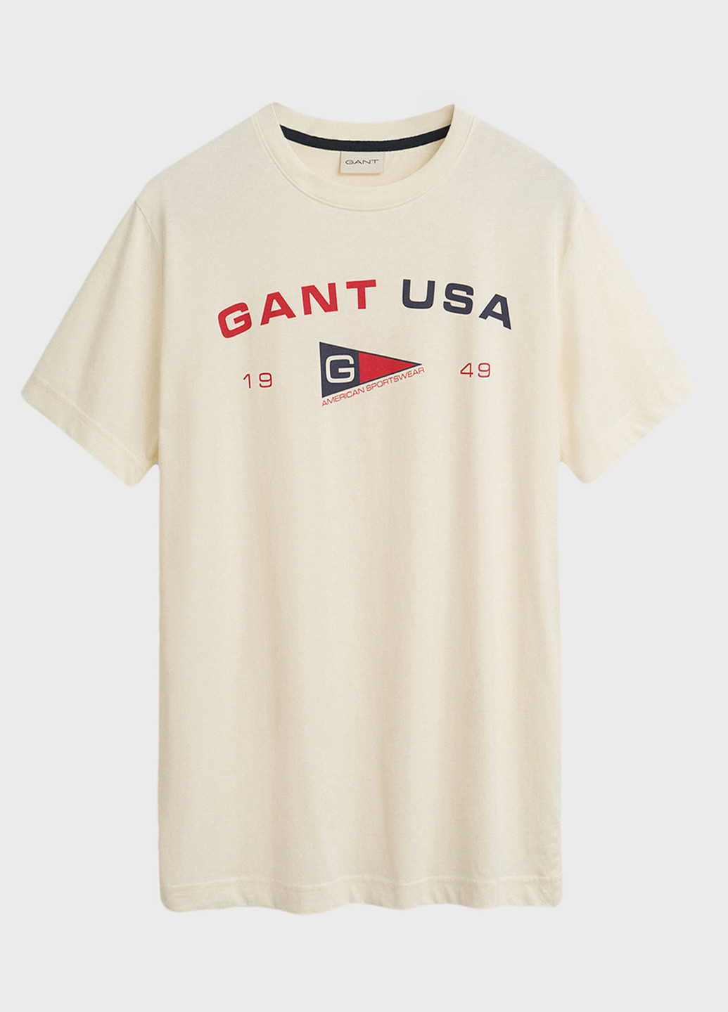 Молочная футболка Gant