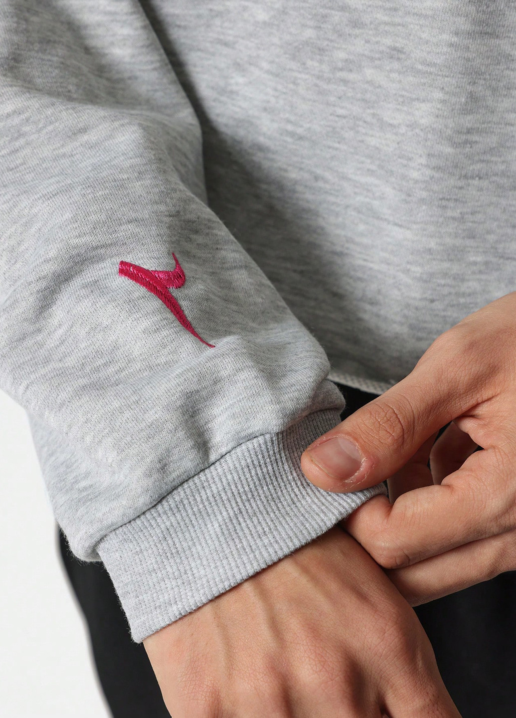 Сірий світшот SHEIN меланж без декору (331536145)