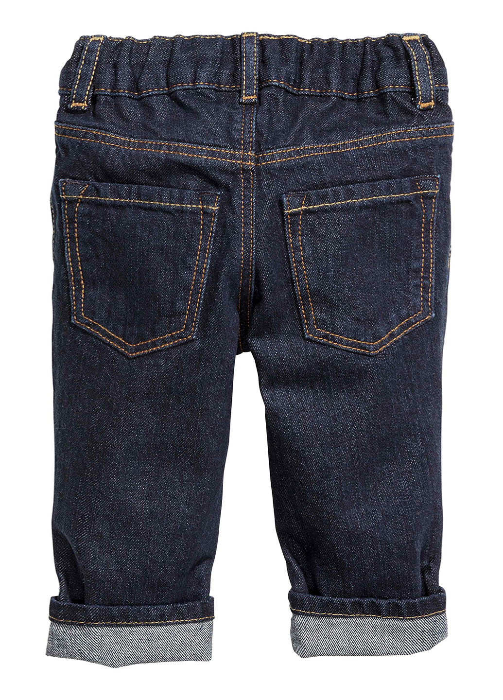 Джинси H&M завужені однотонні темно-сині джинсові
