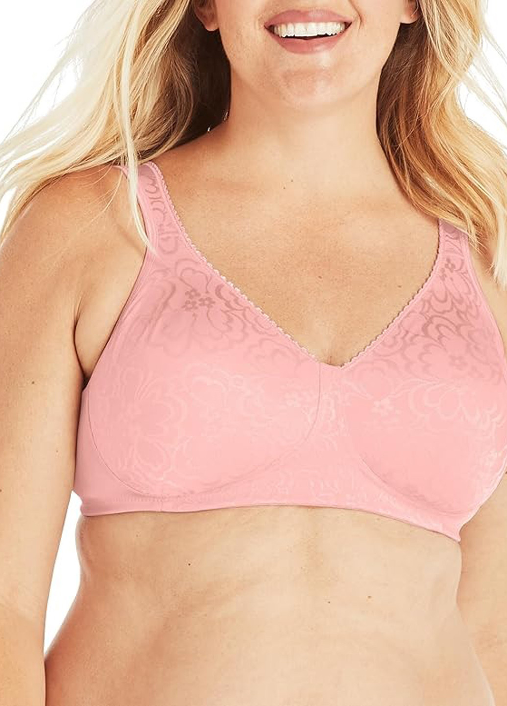 Светло-розовый минимайзер бюстгальтер Playtex лайкра, нейлон