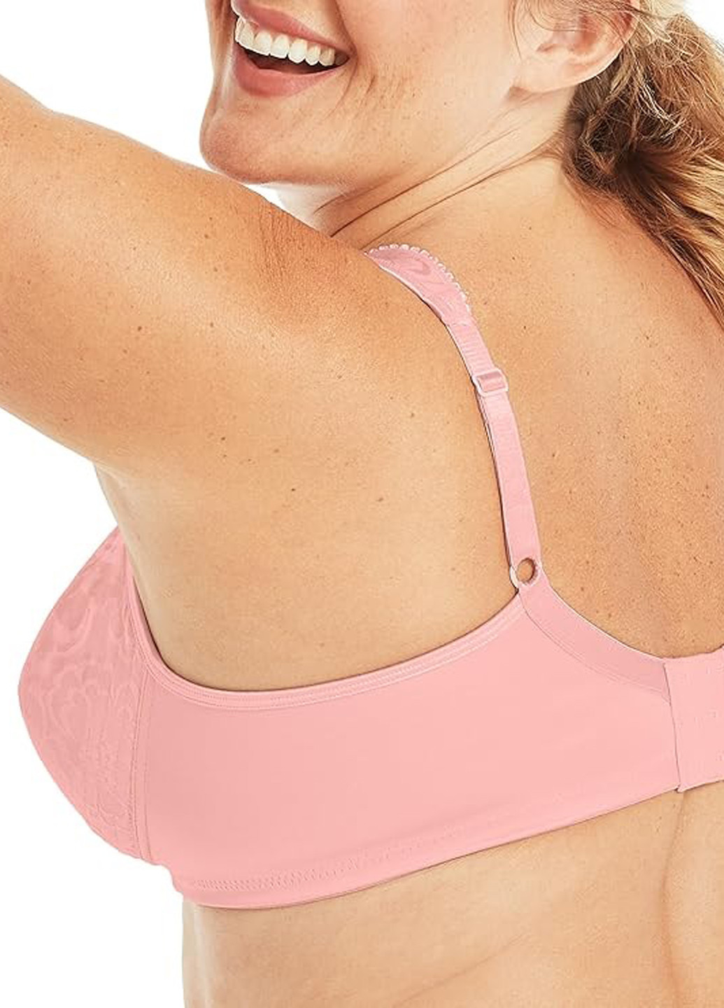 Светло-розовый минимайзер бюстгальтер Playtex лайкра, нейлон