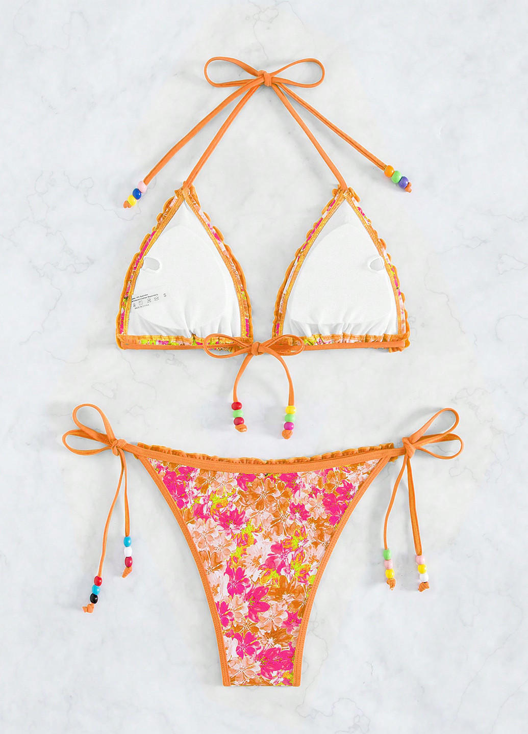 Комбинированный летний купальник (лиф, трусики) раздельный, бикини SHEIN