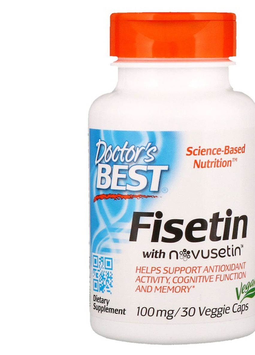 Поддержка Мозга, Фисетин, Fisetin with Novusetin,, 100 мг, 30 капсул Doctor's Best (225714546)