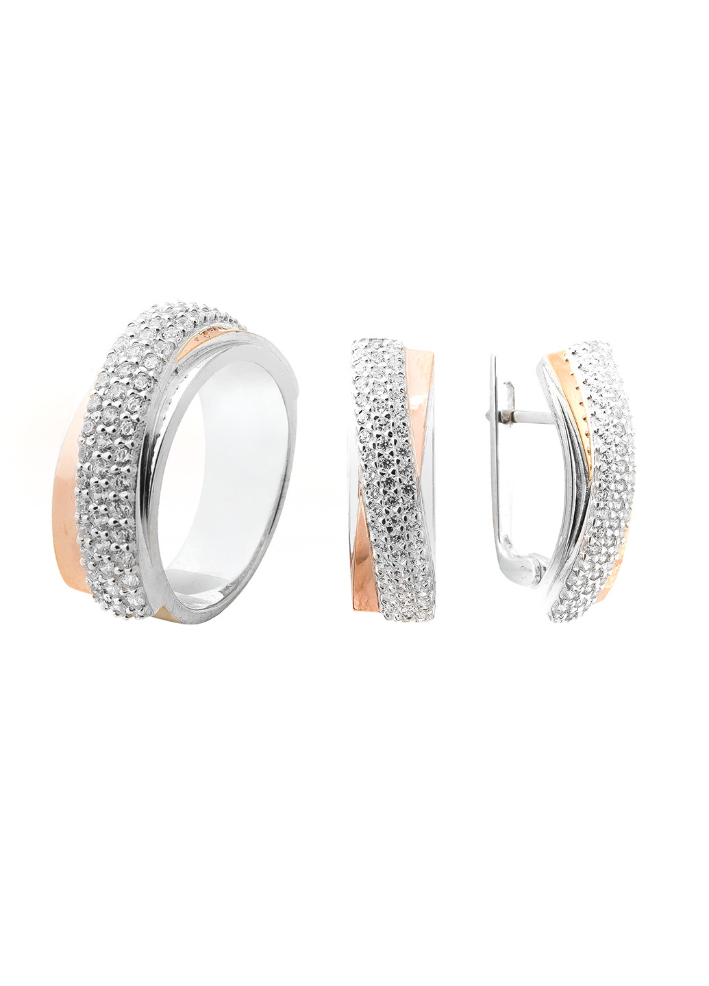 Комплект украшений (кольцо, серьги) Silver Style (119066055)