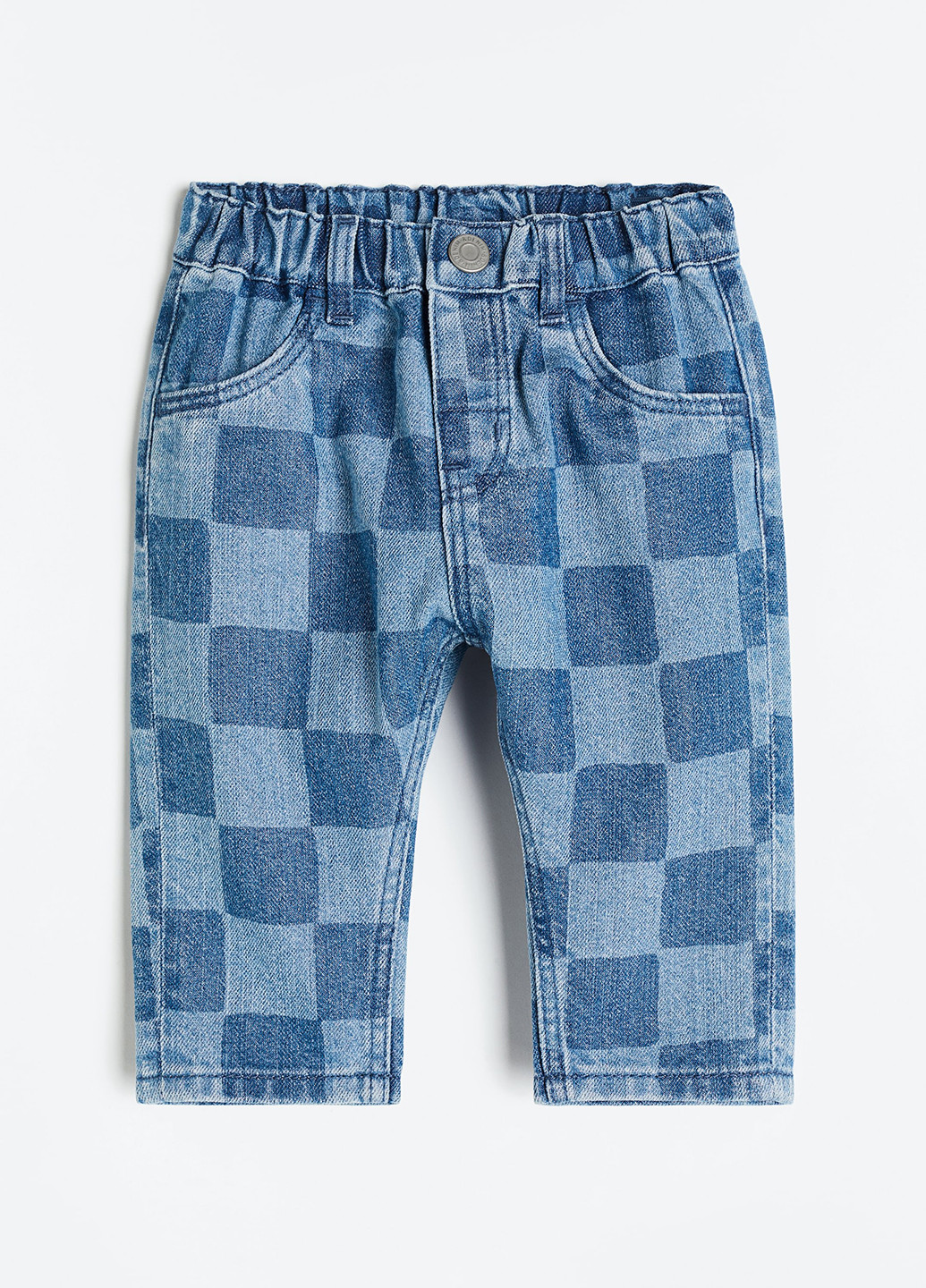 Комбинированные демисезонные прямые джинсы H&M