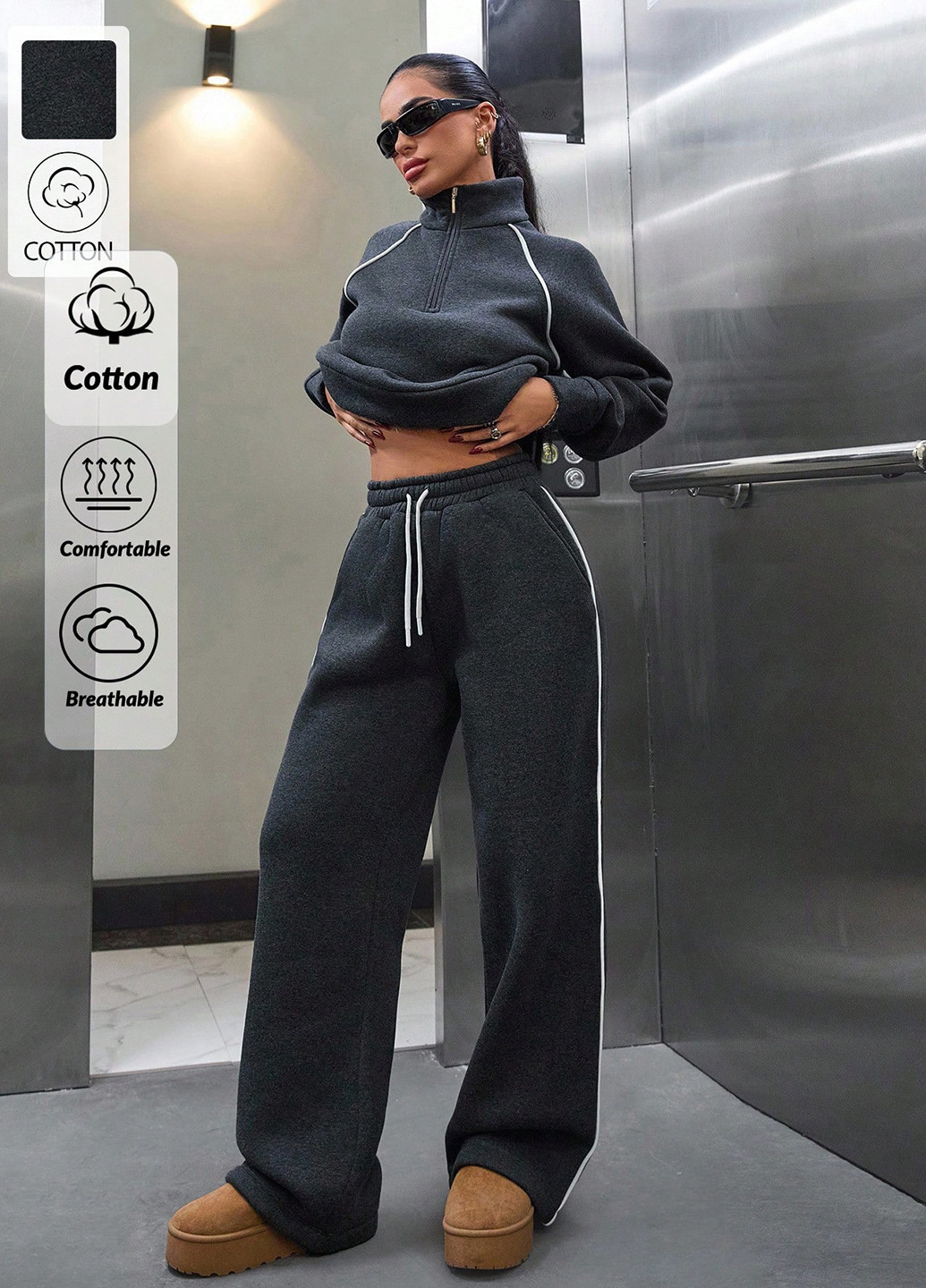 Костюм (толстовка, брюки) SHEIN (365440200)