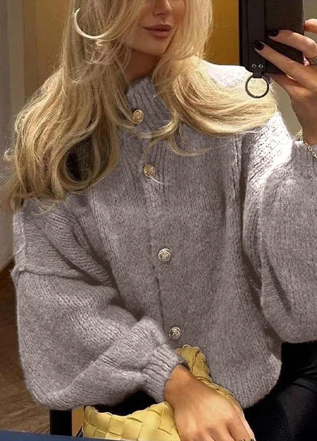 Темно-бежевый демисезонный кардиган SHEIN