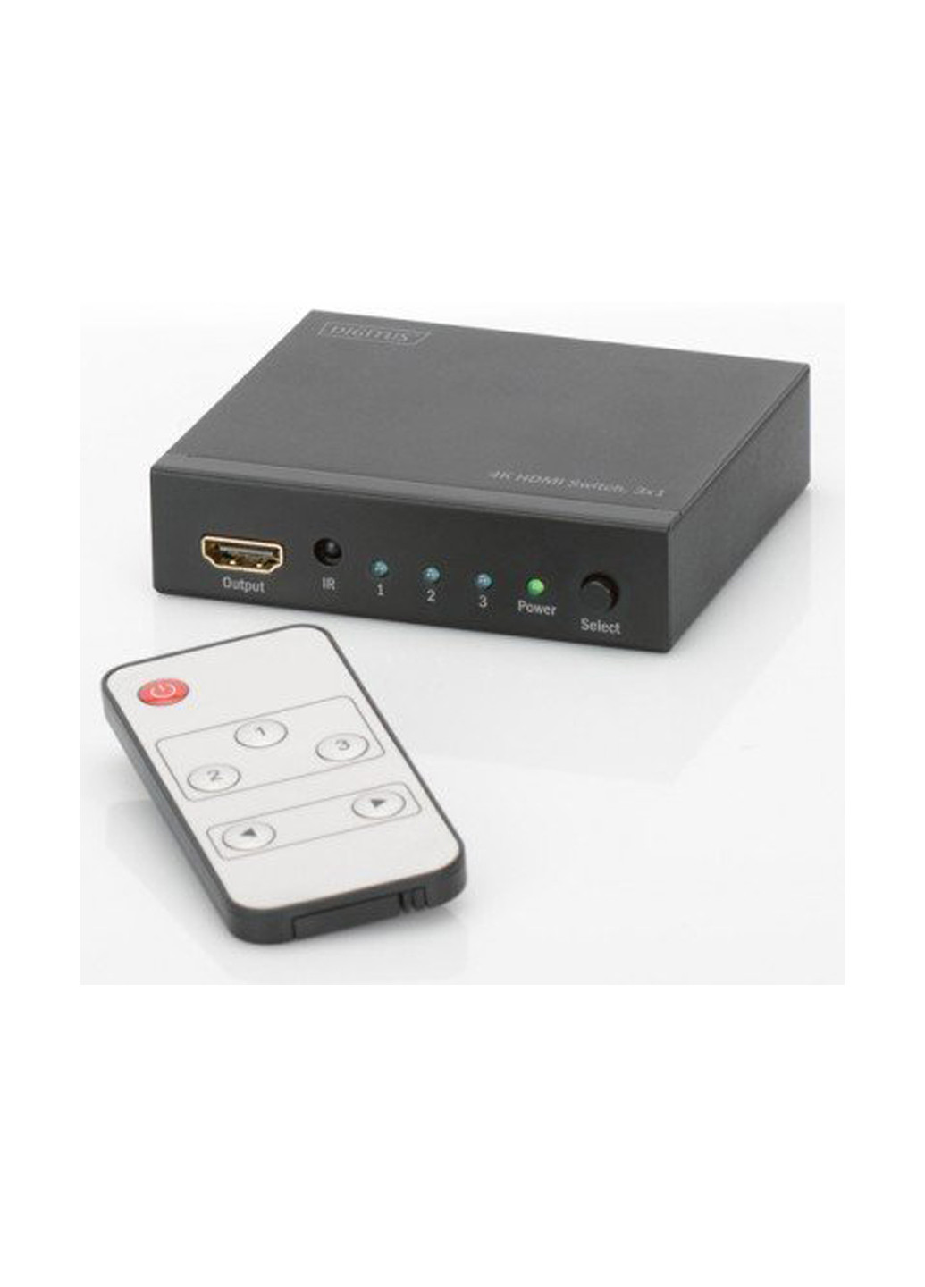 Відеокомутатор HDMI (INx3 - OUTx1), 4K (DS-48304) Digitus hdmi (inx3 - outx1),4k (ds-48304) (136463999)
