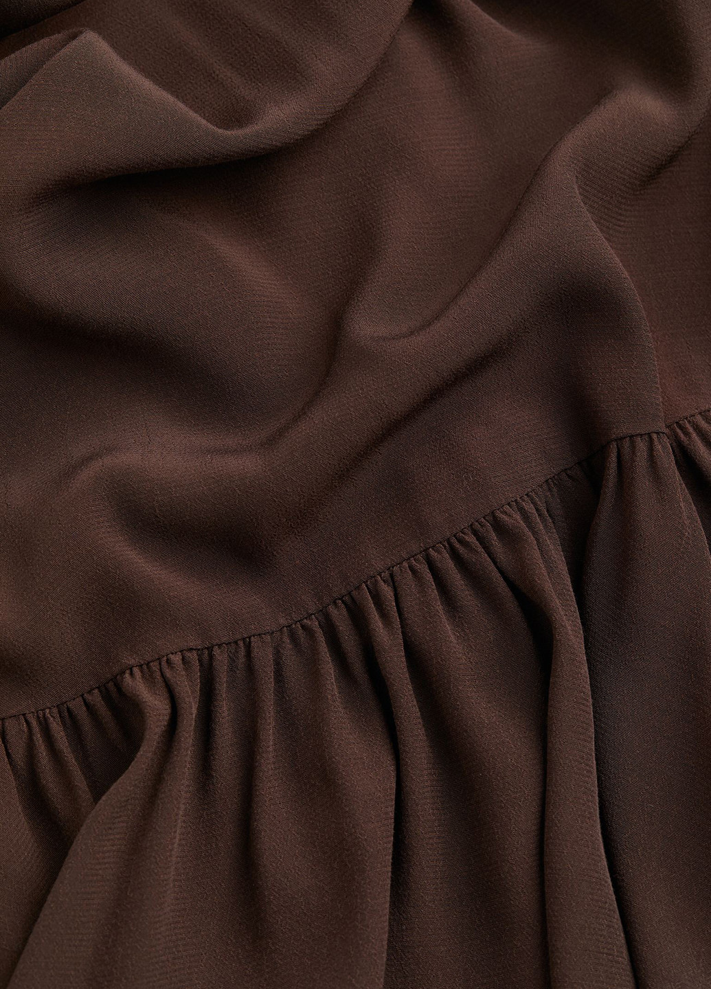 Коричневое кэжуал платье а-силуэт H&M однотонное