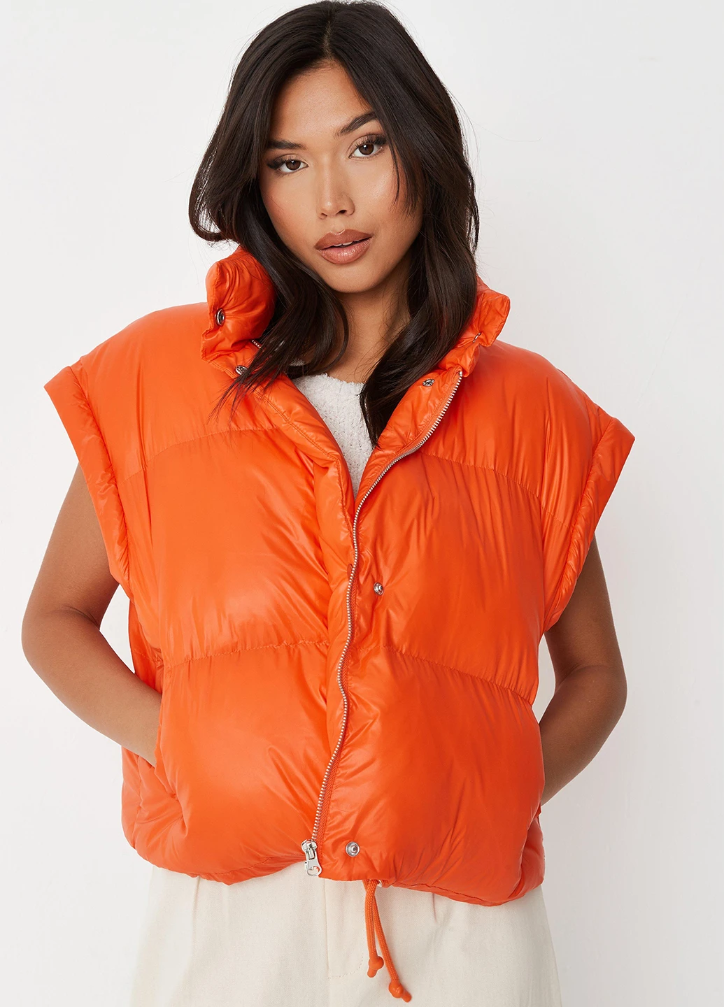Оранжевая демисезонная куртка Missguided