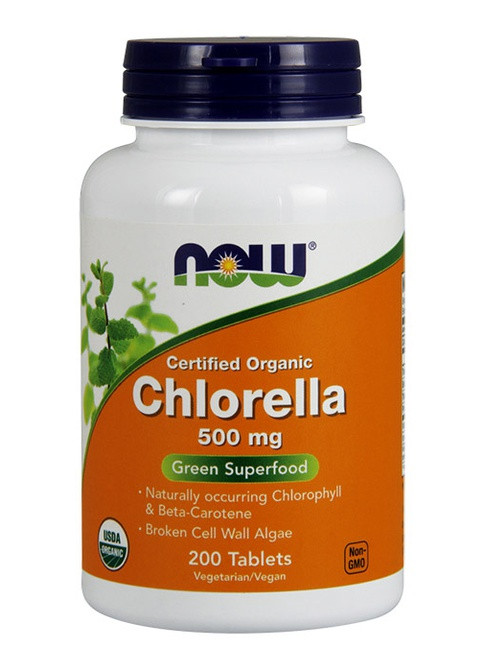 Хлорелла Chlorella 500 mg 200 tabs Now (255067548)