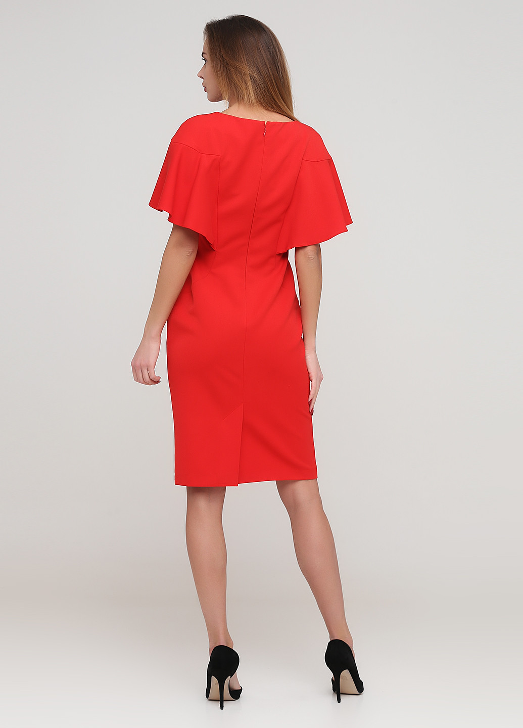 Червона кежуал сукня футляр Olga Shyrai for PUBLIC&PRIVATE однотонна