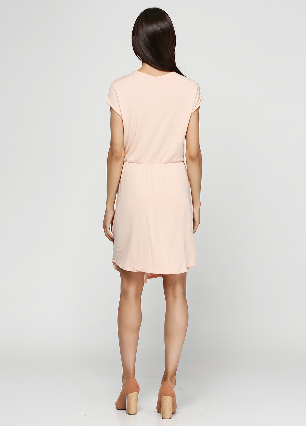 Персикова кежуал сукня Alya однотонна