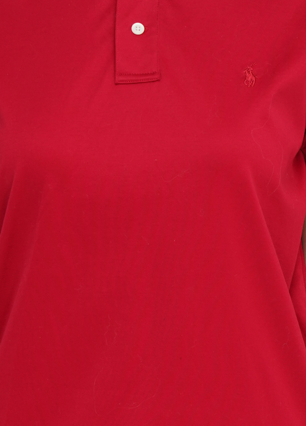 Бордовая женская футболка-поло Ralph Lauren однотонная