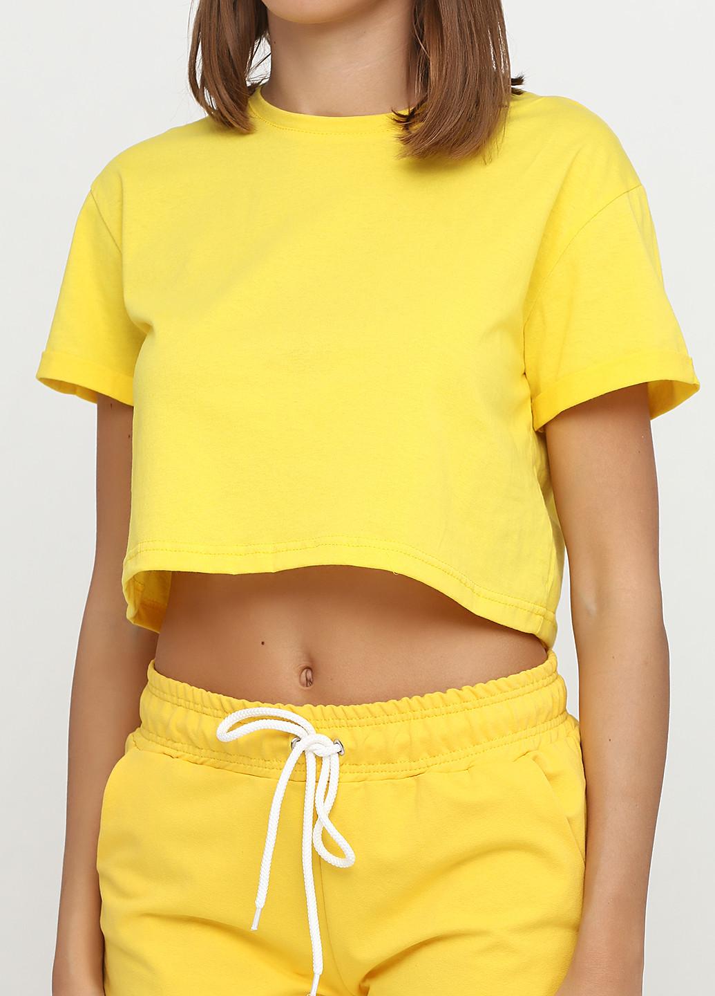 Жовтий літній комплект (футболка, шорти) Shik