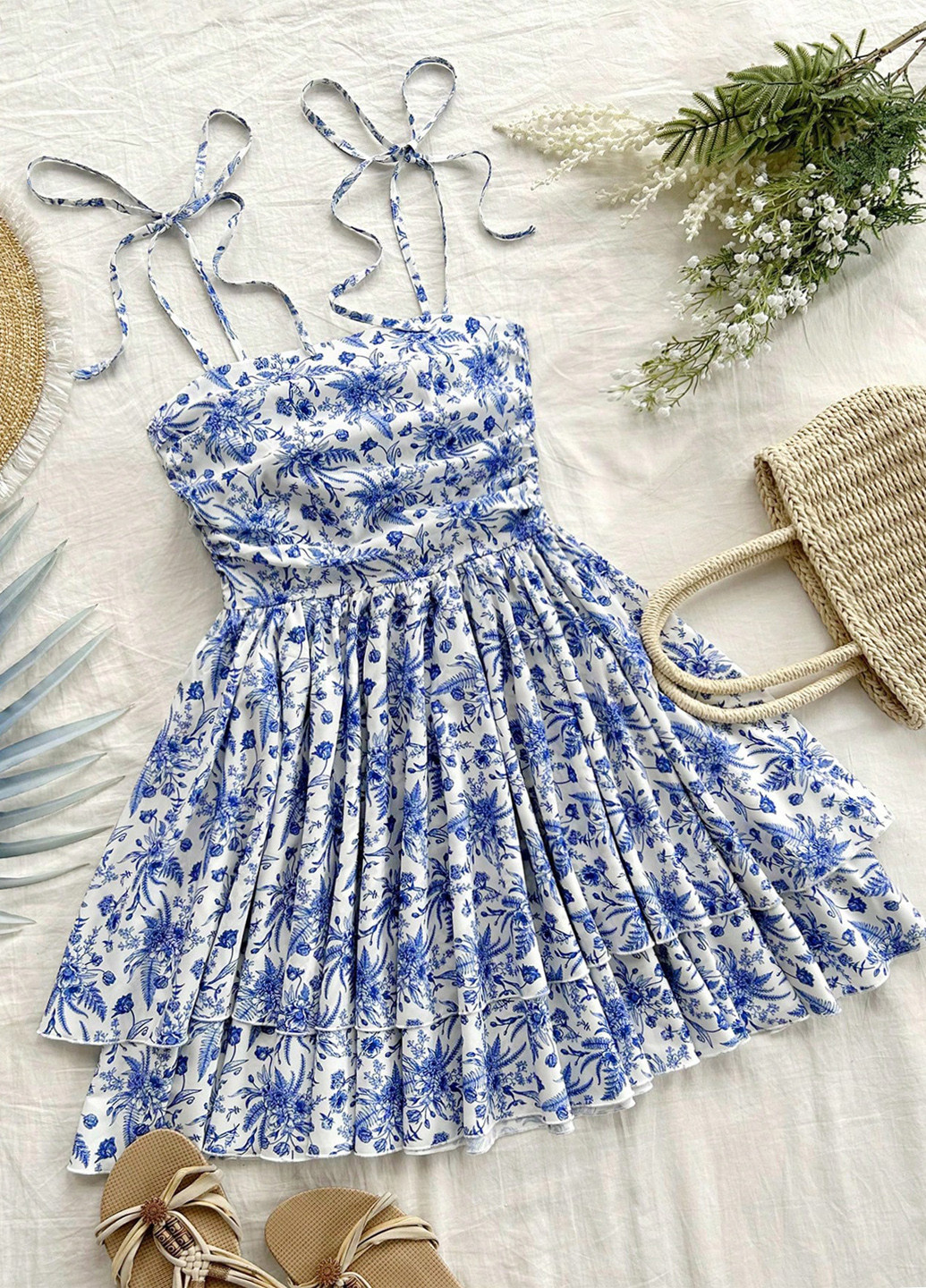 Комбінована кежуал сукня кльош SHEIN з квітковим принтом