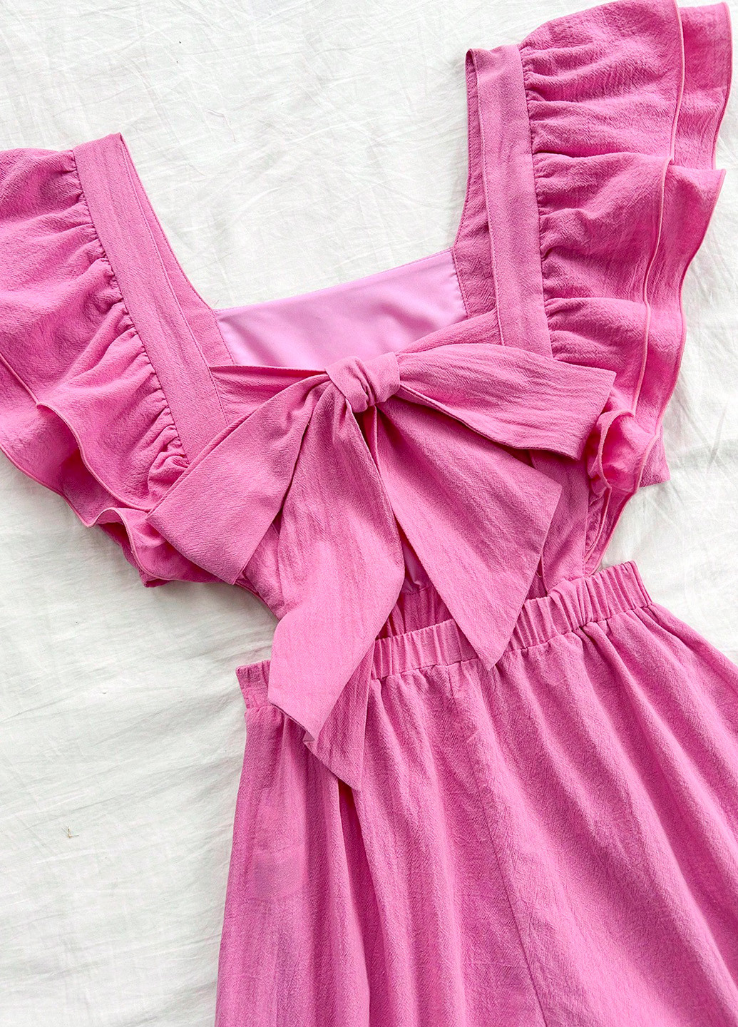 Комбинезон SHEIN комбинезон-шорты однотонный розовый кэжуал хлопок