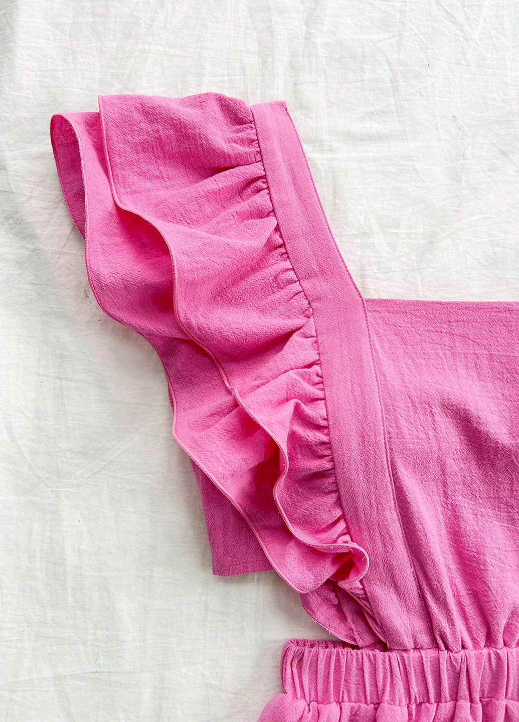 Комбинезон SHEIN комбинезон-шорты однотонный розовый кэжуал хлопок