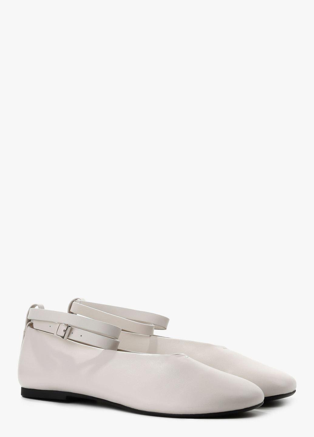 Женские балетки Le'BERDES | молочные однотонные без декора натуральная замша (370483619)